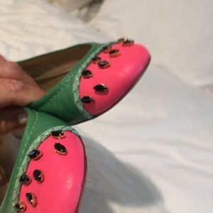 Kate Spade calf skin leather watermelon flats
